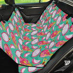 Hand Drawn Dragon Fruit Pattern Print Pet Car Back Seat Cover