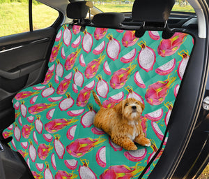 Hand Drawn Dragon Fruit Pattern Print Pet Car Back Seat Cover