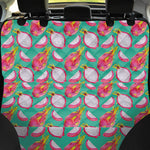 Hand Drawn Dragon Fruit Pattern Print Pet Car Back Seat Cover