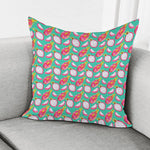 Hand Drawn Dragon Fruit Pattern Print Pillow Cover
