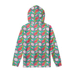 Hand Drawn Dragon Fruit Pattern Print Pullover Hoodie