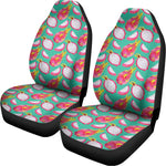 Hand Drawn Dragon Fruit Pattern Print Universal Fit Car Seat Covers