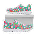 Hand Drawn Dragon Fruit Pattern Print White Running Shoes