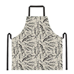 Hand Drawn Mantis Pattern Print Apron