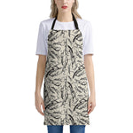 Hand Drawn Mantis Pattern Print Apron