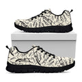 Hand Drawn Mantis Pattern Print Black Running Shoes