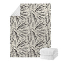 Hand Drawn Mantis Pattern Print Blanket