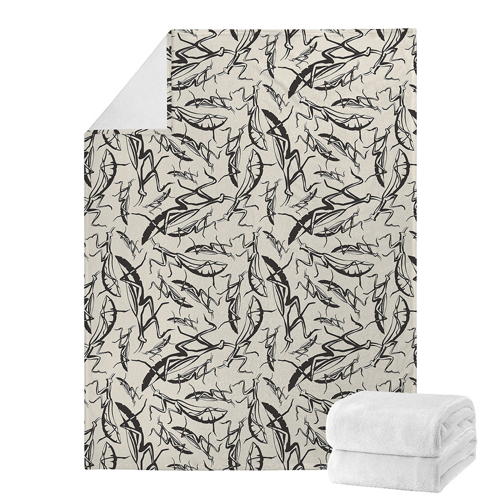 Hand Drawn Mantis Pattern Print Blanket