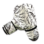 Hand Drawn Mantis Pattern Print Boxing Gloves