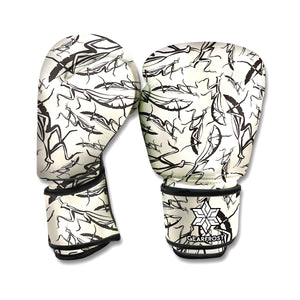 Hand Drawn Mantis Pattern Print Boxing Gloves