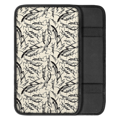Hand Drawn Mantis Pattern Print Car Center Console Cover