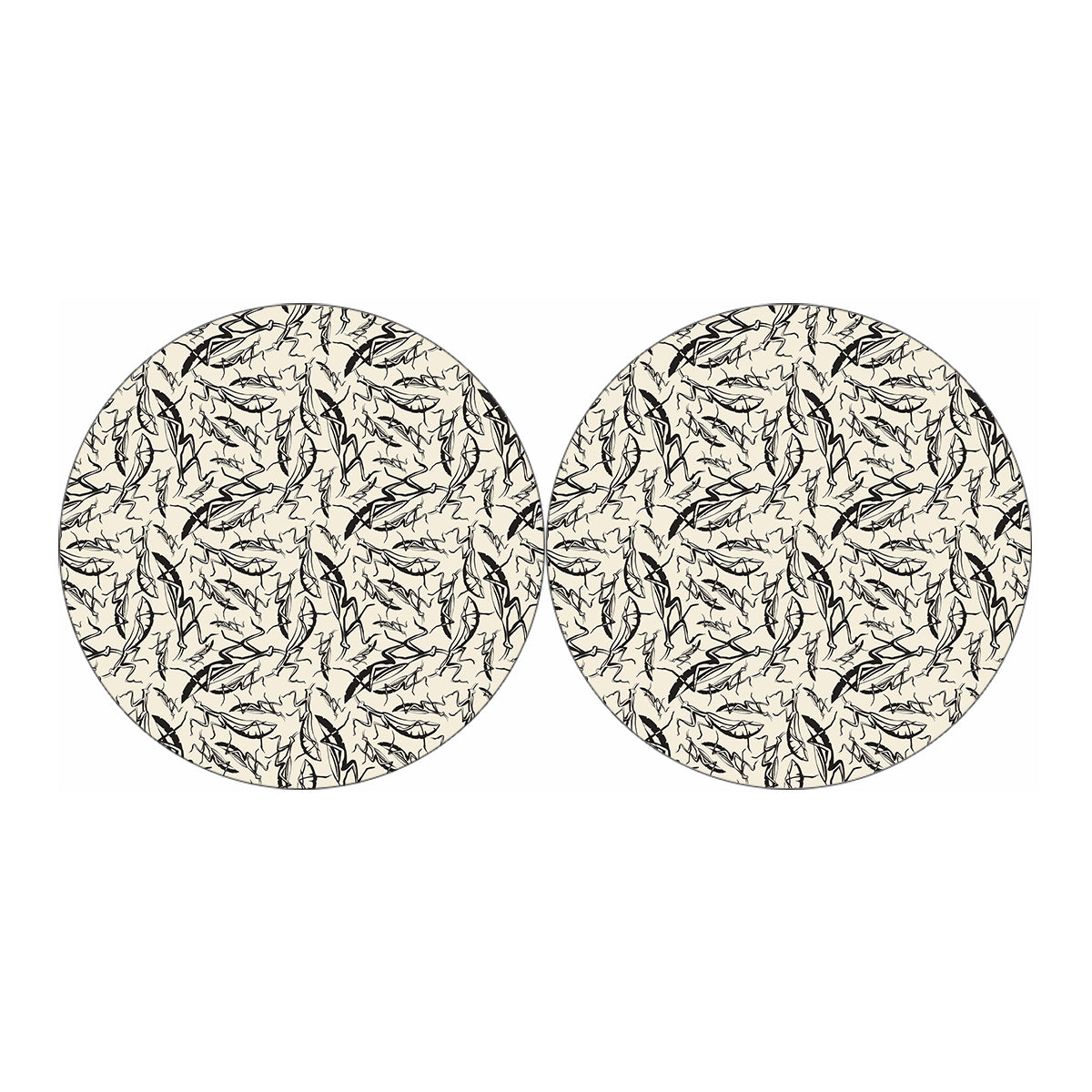 Hand Drawn Mantis Pattern Print Car Coasters