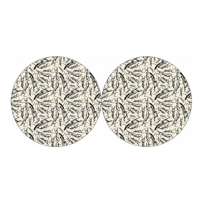 Hand Drawn Mantis Pattern Print Car Coasters