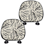 Hand Drawn Mantis Pattern Print Car Headrest Covers