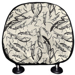 Hand Drawn Mantis Pattern Print Car Headrest Covers