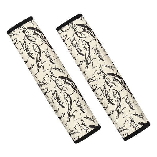 Hand Drawn Mantis Pattern Print Car Seat Belt Covers
