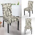 Hand Drawn Mantis Pattern Print Dining Chair Slipcover