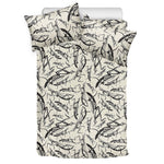 Hand Drawn Mantis Pattern Print Duvet Cover Bedding Set