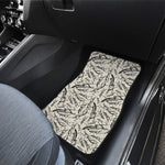 Hand Drawn Mantis Pattern Print Front and Back Car Floor Mats