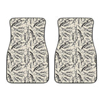 Hand Drawn Mantis Pattern Print Front Car Floor Mats