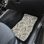 Hand Drawn Mantis Pattern Print Front Car Floor Mats