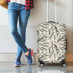 Hand Drawn Mantis Pattern Print Luggage Cover