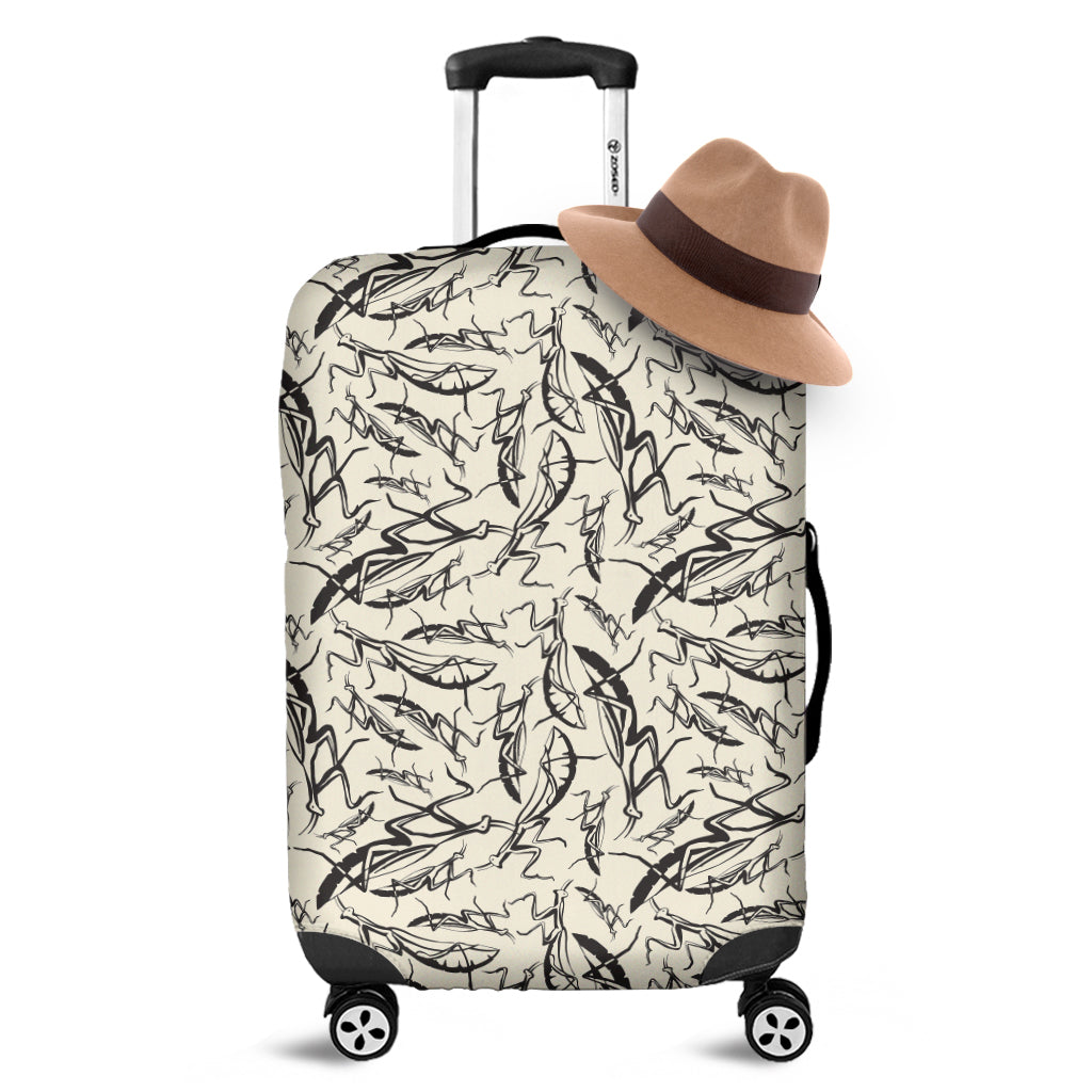 Hand Drawn Mantis Pattern Print Luggage Cover