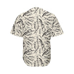 Hand Drawn Mantis Pattern Print Men's Baseball Jersey