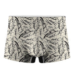 Hand Drawn Mantis Pattern Print Men's Boxer Briefs