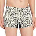 Hand Drawn Mantis Pattern Print Men's Boxer Briefs