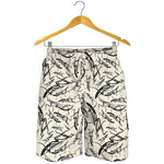 Hand Drawn Mantis Pattern Print Men's Shorts