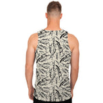 Hand Drawn Mantis Pattern Print Men's Tank Top