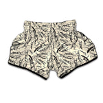 Hand Drawn Mantis Pattern Print Muay Thai Boxing Shorts