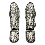 Hand Drawn Mantis Pattern Print Muay Thai Shin Guard