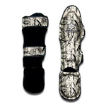 Hand Drawn Mantis Pattern Print Muay Thai Shin Guard