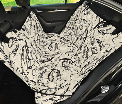 Hand Drawn Mantis Pattern Print Pet Car Back Seat Cover