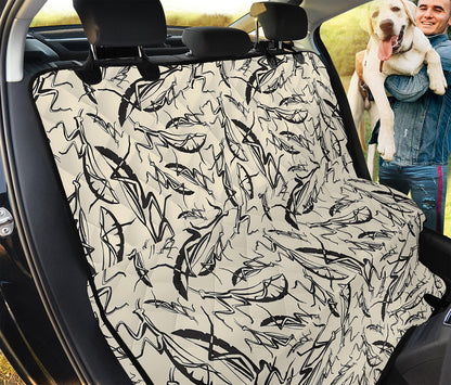 Hand Drawn Mantis Pattern Print Pet Car Back Seat Cover