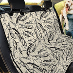 Hand Drawn Mantis Pattern Print Pet Car Back Seat Cover