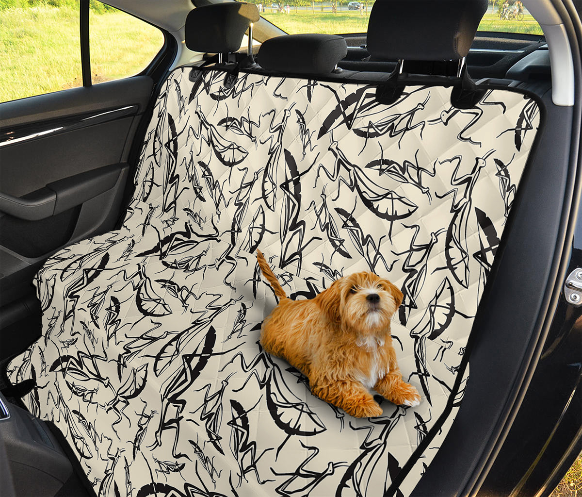 Hand Drawn Mantis Pattern Print Pet Car Back Seat Cover