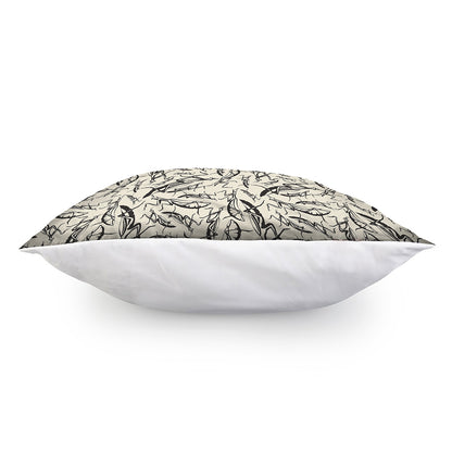 Hand Drawn Mantis Pattern Print Pillow Cover