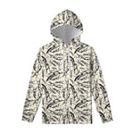 Hand Drawn Mantis Pattern Print Pullover Hoodie