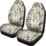 Hand Drawn Mantis Pattern Print Universal Fit Car Seat Covers