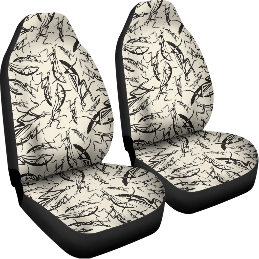 Hand Drawn Mantis Pattern Print Universal Fit Car Seat Covers