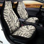 Hand Drawn Mantis Pattern Print Universal Fit Car Seat Covers