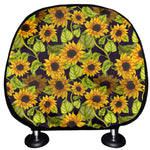 Hand Drawn Sunflower Pattern Print Car Headrest Covers