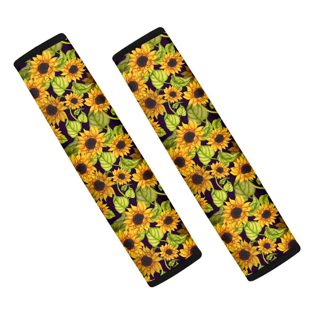 Hand Drawn Sunflower Pattern Print Car Seat Belt Covers
