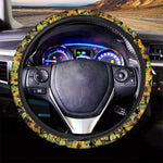 Hand Drawn Sunflower Pattern Print Car Steering Wheel Cover