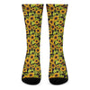 Hand Drawn Sunflower Pattern Print Crew Socks