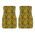 Hand Drawn Sunflower Pattern Print Front Car Floor Mats