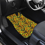 Hand Drawn Sunflower Pattern Print Front Car Floor Mats